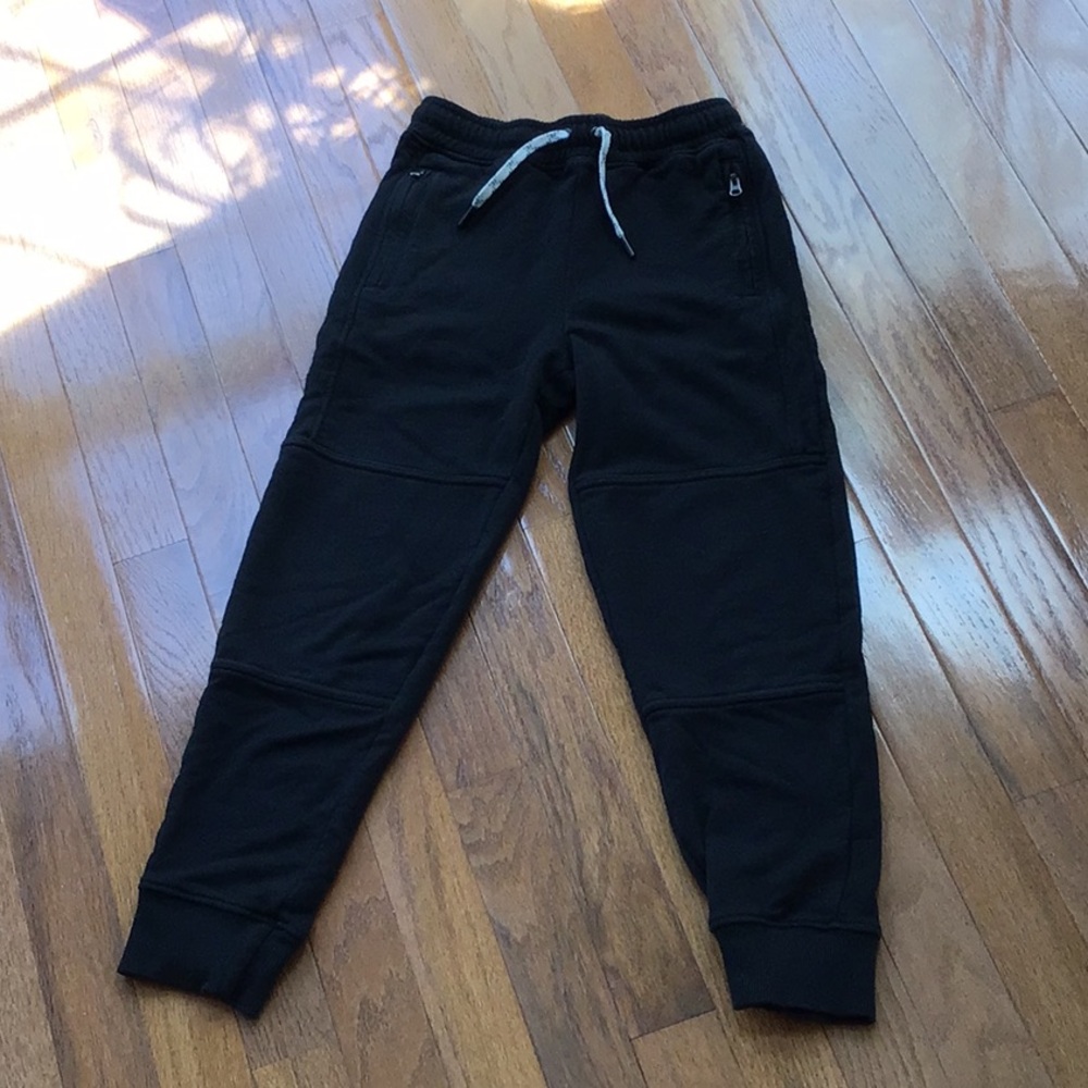 Hanna Andersson black double knee slim sweat pants size 8